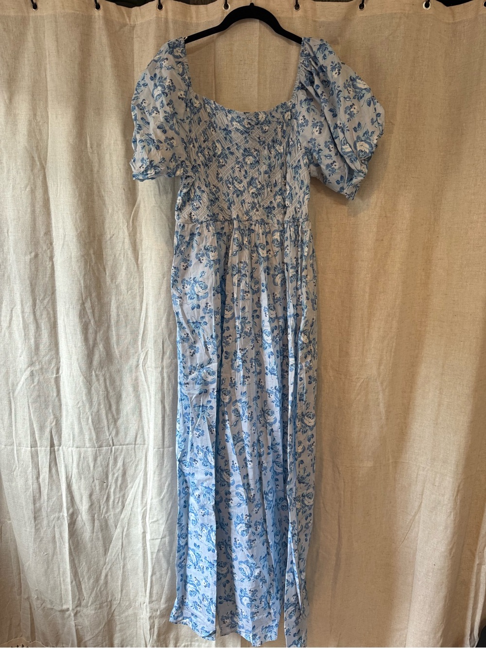 Simply Southern Blue Floral Smocked Dress